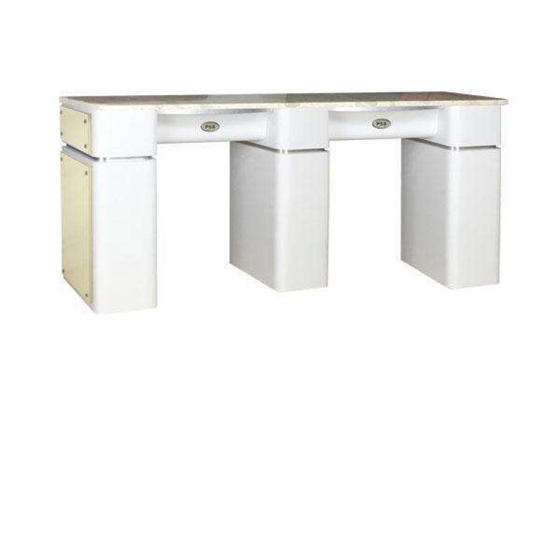 SPA Double Nail Table, White.Beige, DWBET-39 (NOT Included Shipping Charge) 